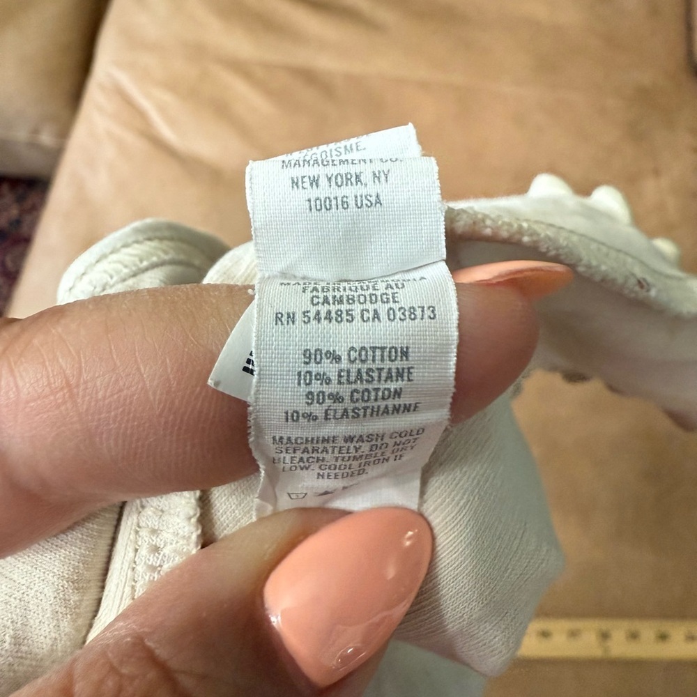 Offline By Aerie Groove Crop Top Cream Women’s Size XS - Picture 5 of 7